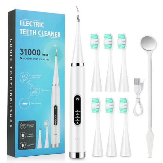 Electric Dental Scaler Calculus Remover Teeth Plaque Cleaner Teeth Whitening Dental Stone Removal 1pc Toothbrush head Oral Care upscaleclicks