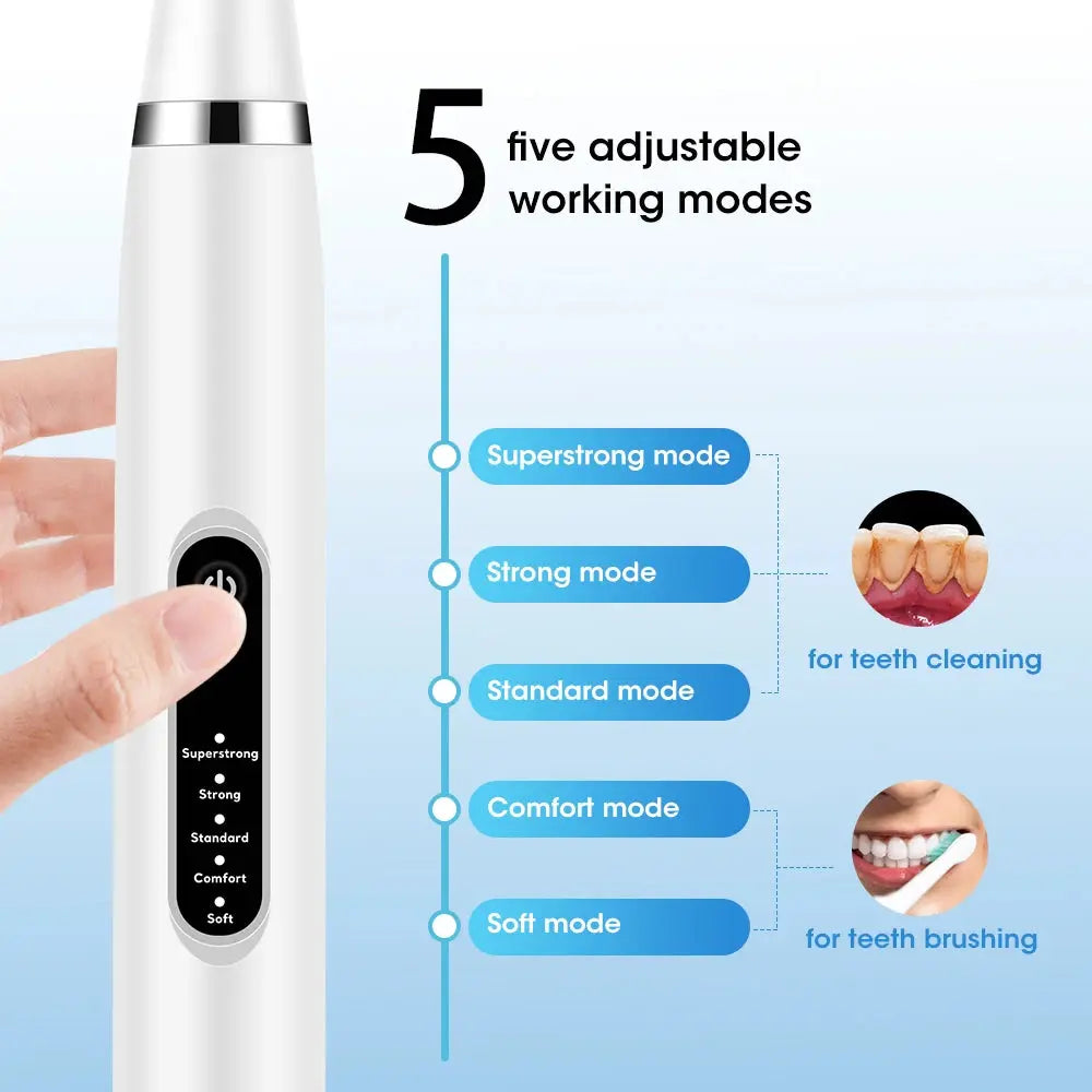 Electric Dental Scaler Calculus Remover Teeth Plaque Cleaner Teeth Whitening Dental Stone Removal 1pc Toothbrush head Oral Care upscaleclicks