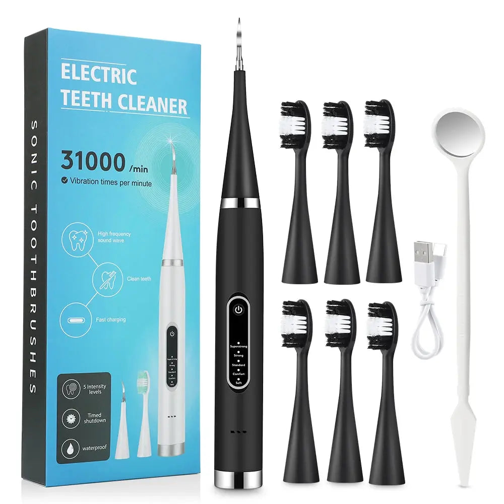 Electric Dental Scaler Calculus Remover Teeth Plaque Cleaner Teeth Whitening Dental Stone Removal 1pc Toothbrush head Oral Care upscaleclicks