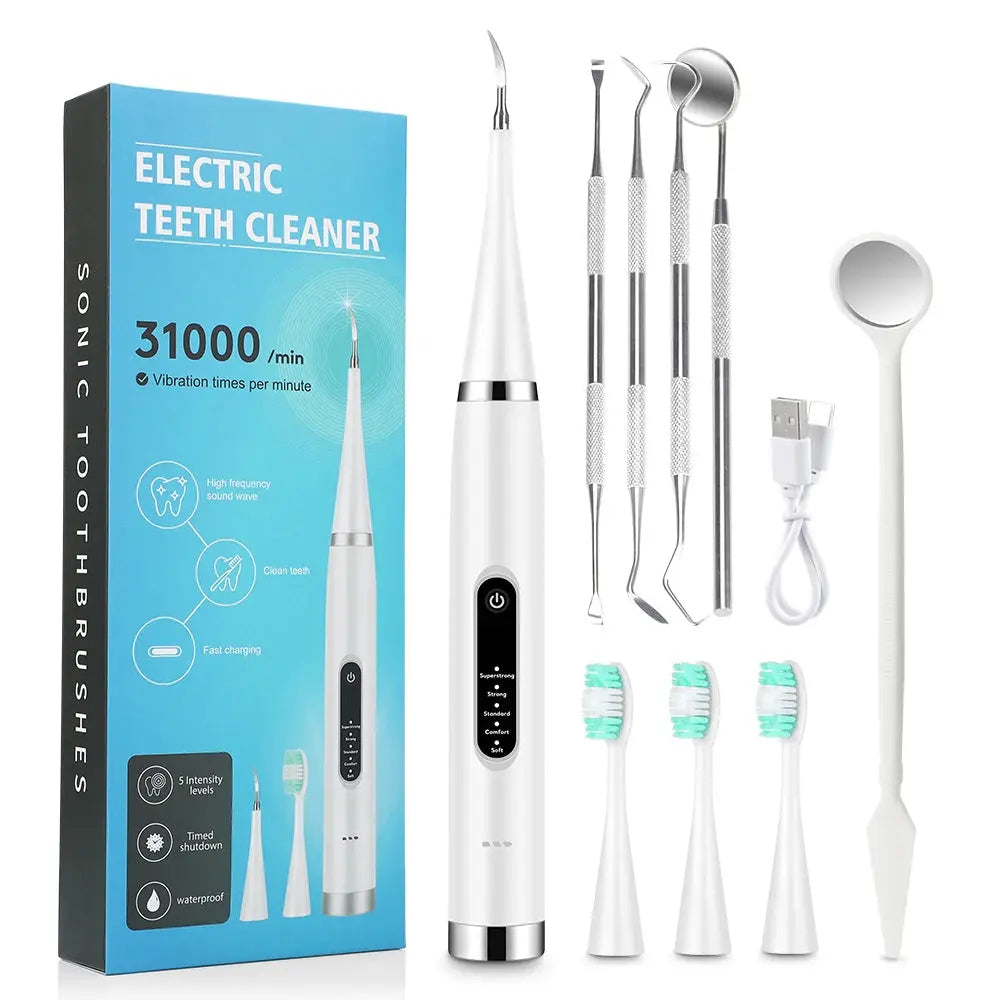 Electric Dental Scaler Calculus Remover Teeth Plaque Cleaner Teeth Whitening Dental Stone Removal 1pc Toothbrush head Oral Care upscaleclicks