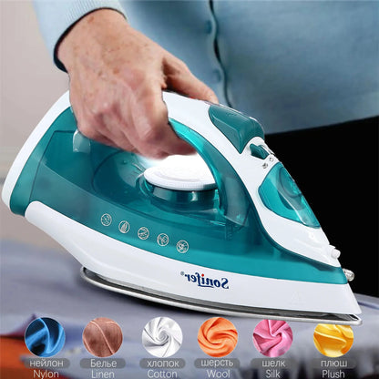 Electric Iron Portable Mini Garment Steamer Steam Iron For Clothing Iron Adjustable Ceramic Soleplate Iron For Ironing Sonifer upscaleclicks