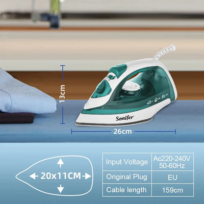Electric Iron Portable Mini Garment Steamer Steam Iron For Clothing Iron Adjustable Ceramic Soleplate Iron For Ironing Sonifer upscaleclicks
