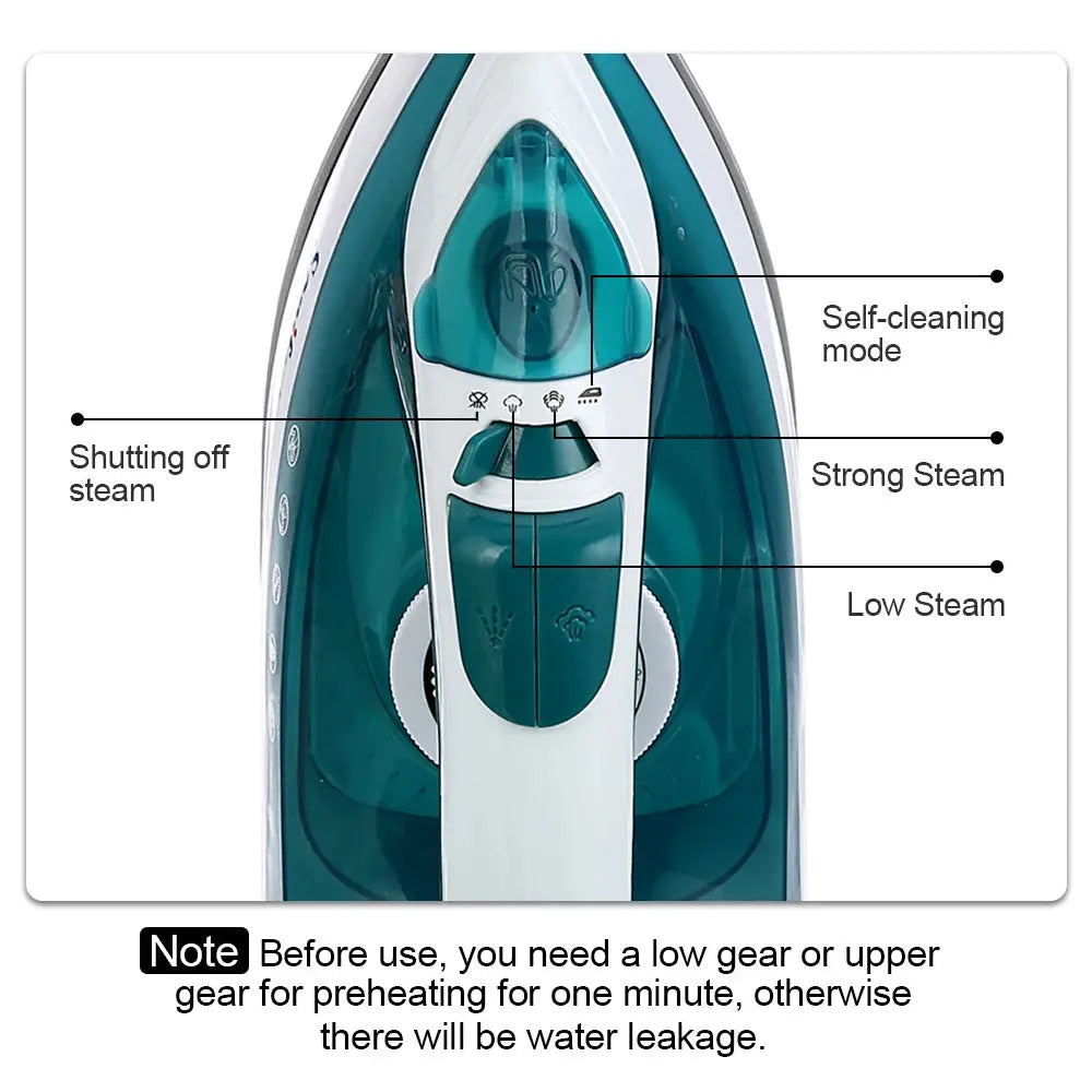Electric Iron Portable Mini Garment Steamer Steam Iron For Clothing Iron Adjustable Ceramic Soleplate Iron For Ironing Sonifer upscaleclicks