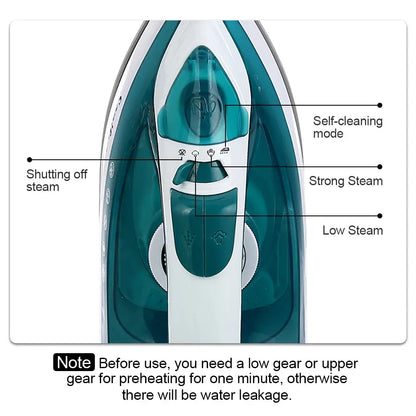 Electric Iron Portable Mini Garment Steamer Steam Iron For Clothing Iron Adjustable Ceramic Soleplate Iron For Ironing Sonifer upscaleclicks