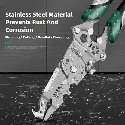 Electrician Wire Crimper Peeler Pliers Cables Stripping multifunctional Press Plier Terminal Crimping Gross Side Cutting Tool upscaleclicks