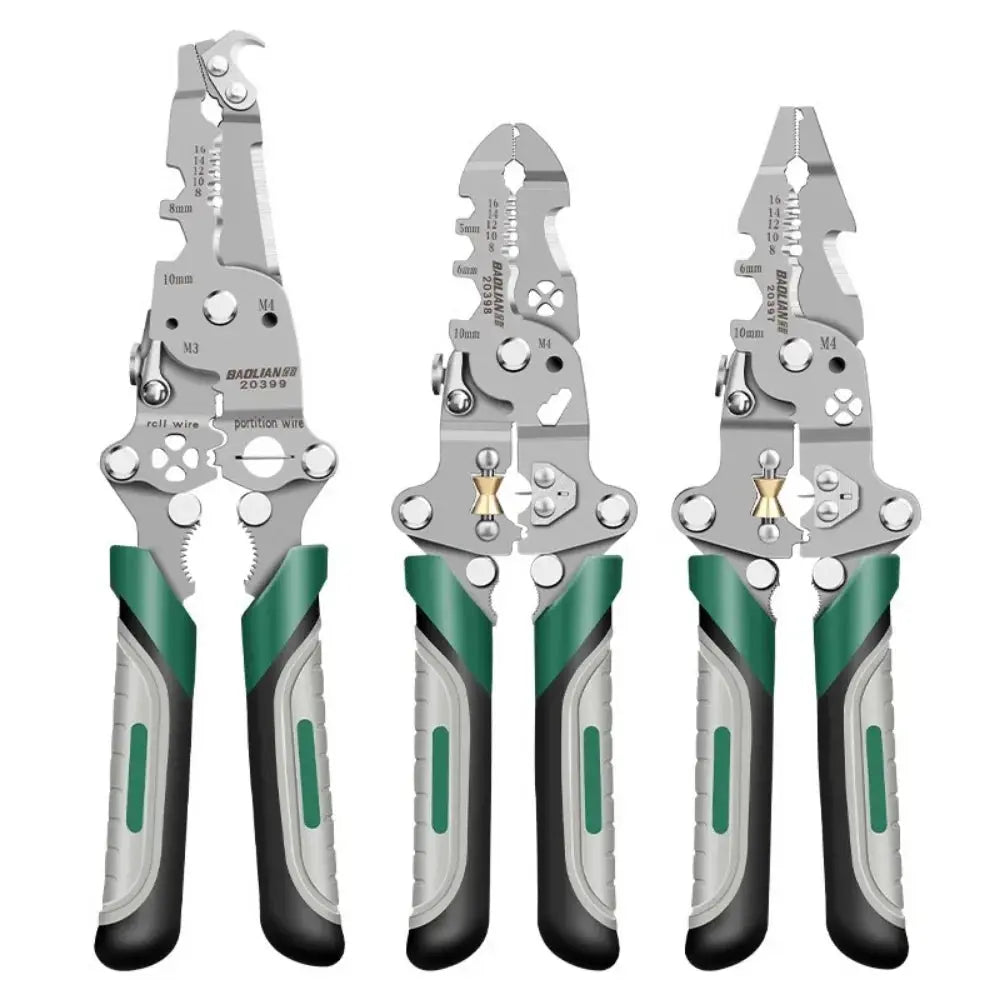 Electrician Wire Crimper Peeler Pliers Cables Stripping multifunctional Press Plier Terminal Crimping Gross Side Cutting Tool upscaleclicks