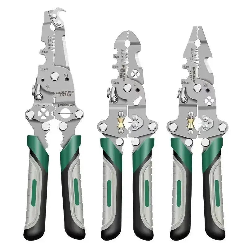 Electrician Wire Crimper Peeler Pliers Cables Stripping multifunctional Press Plier Terminal Crimping Gross Side Cutting Tool upscaleclicks