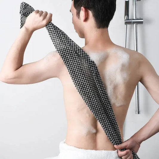 Exfoliating Washcloth Back Scrubber for Shower for Men Silver-ion Multi-Function Foam Bath Towel Ultra-Long Exfoliating Towels upscaleclicks