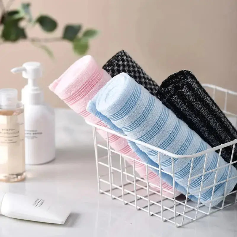 Exfoliating Washcloth Back Scrubber for Shower for Men Silver-ion Multi-Function Foam Bath Towel Ultra-Long Exfoliating Towels upscaleclicks