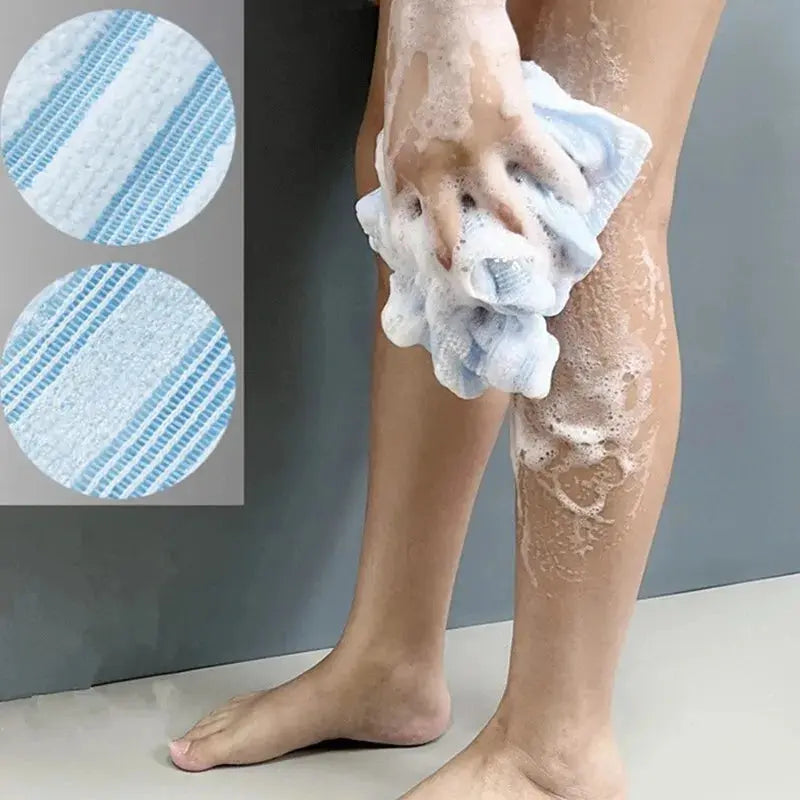 Exfoliating Washcloth Back Scrubber for Shower for Men Silver-ion Multi-Function Foam Bath Towel Ultra-Long Exfoliating Towels upscaleclicks