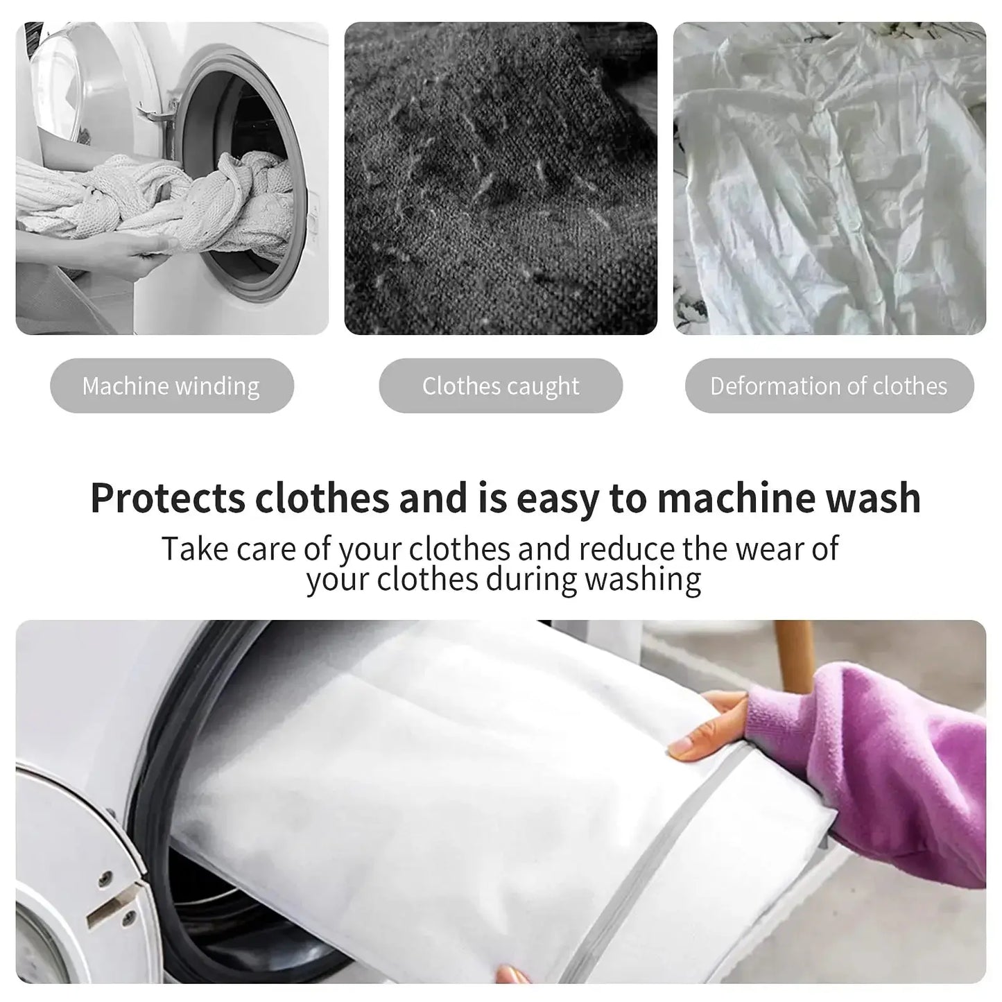 Fine Net Laundry Bag Clothing Care Washing Machines Dirty Laundry Basket Travel Shoes Mesh Bags Woman Bra Clothes Organizer upscaleclicks
