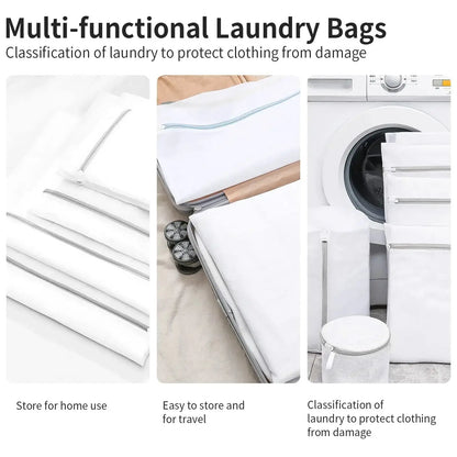 Fine Net Laundry Bag Clothing Care Washing Machines Dirty Laundry Basket Travel Shoes Mesh Bags Woman Bra Clothes Organizer upscaleclicks