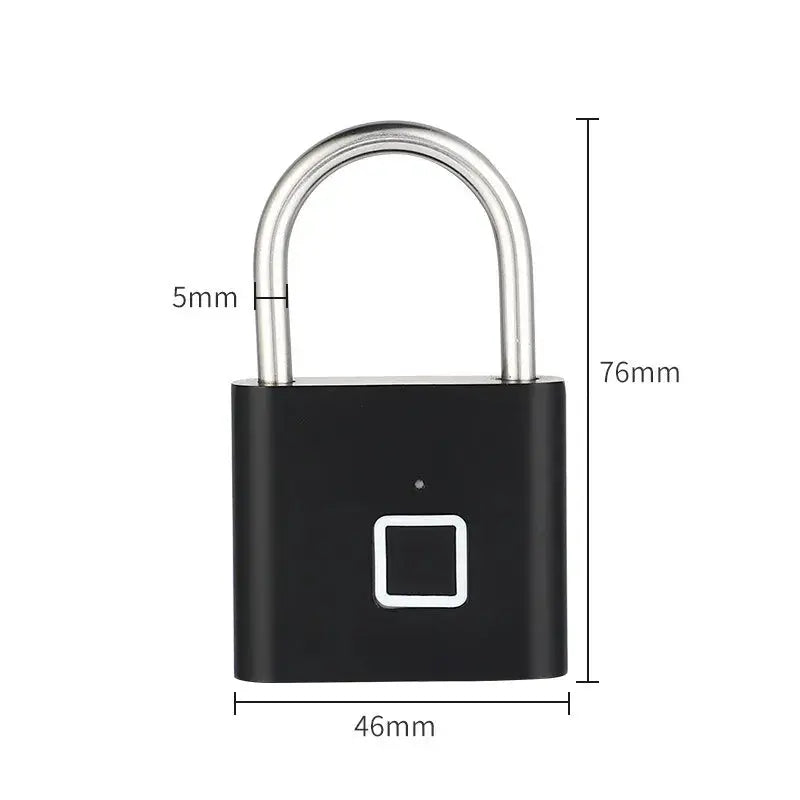 Fingerprint Padlock Locker Lock Smart Pad Lock Waterproof Small Portable Padlock with USB Charging for Locker   Luggage Suitcas upscaleclicks