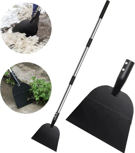 Flat Shovel Snow Shovel Ice Scraper Floor Scraper Outdoor Garden Cleaning Shovel Ice Shovel for Driveway Weeds Removal Tools upscaleclicks