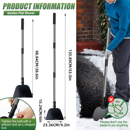 Flat Shovel Snow Shovel Ice Scraper Floor Scraper Outdoor Garden Cleaning Shovel Ice Shovel for Driveway Weeds Removal Tools upscaleclicks