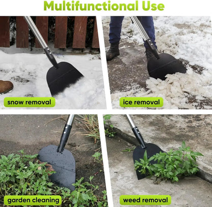 Flat Shovel Snow Shovel Ice Scraper Floor Scraper Outdoor Garden Cleaning Shovel Ice Shovel for Driveway Weeds Removal Tools upscaleclicks