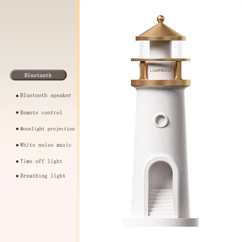 Floating Moon Lamp Projection Lighthouse Lamps Night Light Remote Control Bluetooth Speakers Motion Sensor Light Room Decor Gift upscaleclicks