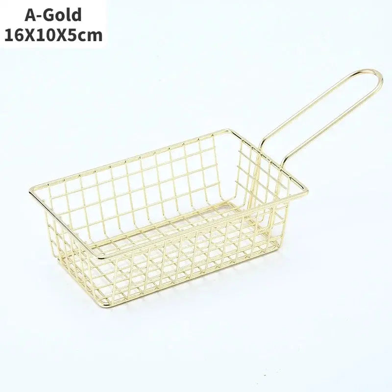French Fries Basket Snack Bucket Chip Fried Chicken Storage Basket Food Frying Basket Oil Strainer Creative Tableware Container upscaleclicks
