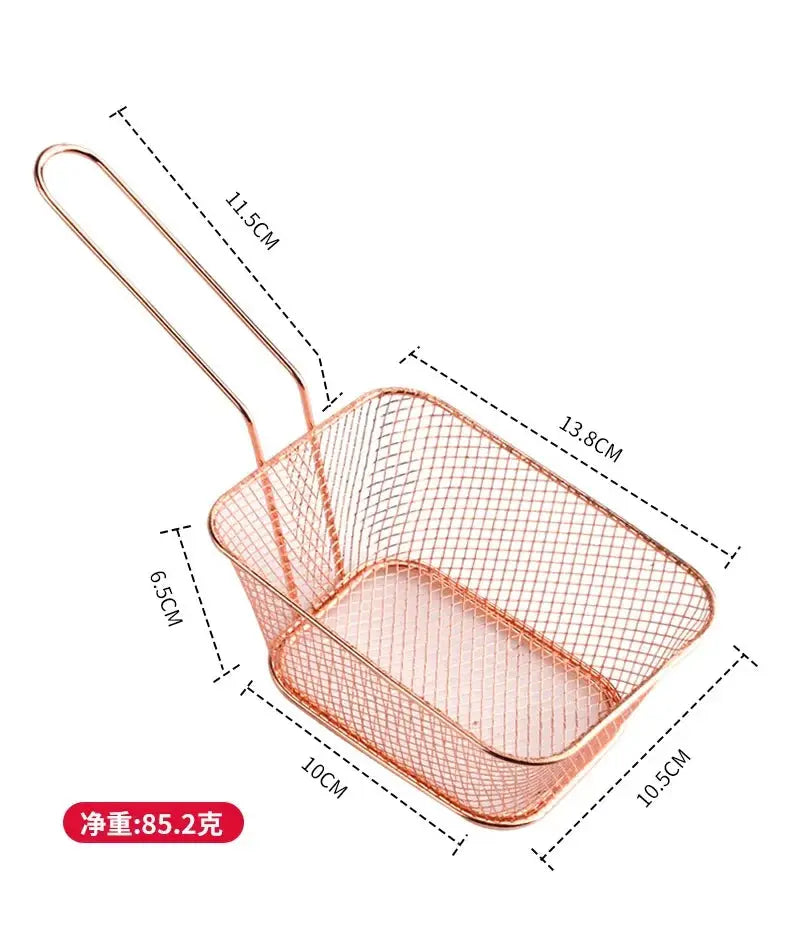 French Fries Basket Snack Bucket Chip Fried Chicken Storage Basket Food Frying Basket Oil Strainer Creative Tableware Container upscaleclicks