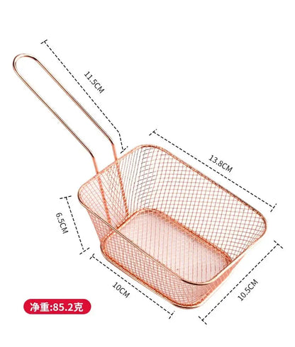 French Fries Basket Snack Bucket Chip Fried Chicken Storage Basket Food Frying Basket Oil Strainer Creative Tableware Container upscaleclicks
