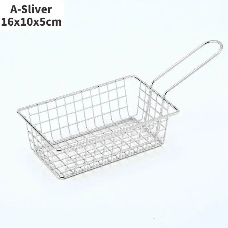 French Fries Basket Snack Bucket Chip Fried Chicken Storage Basket Food Frying Basket Oil Strainer Creative Tableware Container upscaleclicks