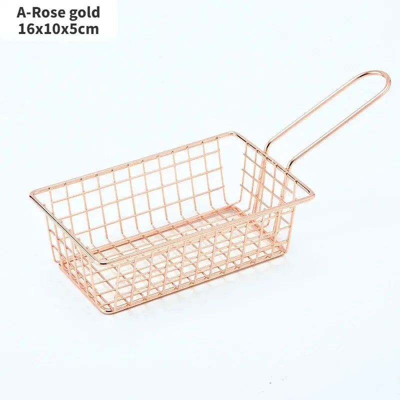 French Fries Basket Snack Bucket Chip Fried Chicken Storage Basket Food Frying Basket Oil Strainer Creative Tableware Container upscaleclicks
