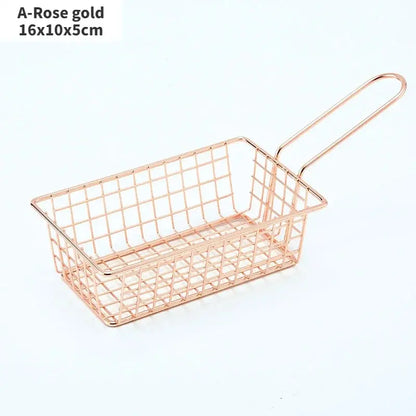 French Fries Basket Snack Bucket Chip Fried Chicken Storage Basket Food Frying Basket Oil Strainer Creative Tableware Container upscaleclicks