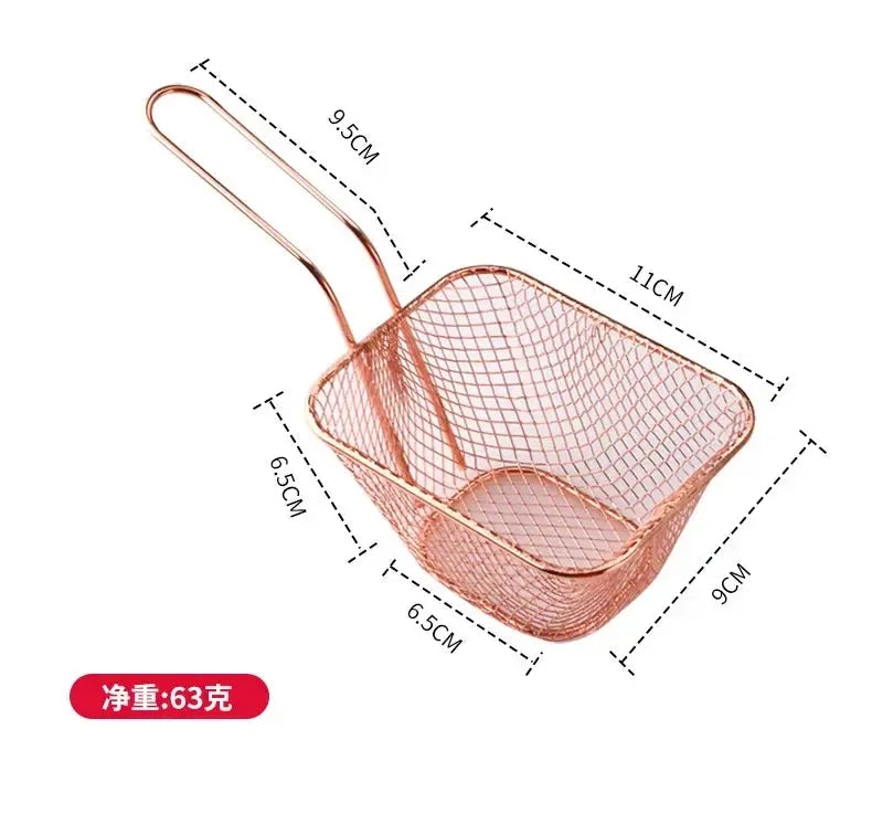 French Fries Basket Snack Bucket Chip Fried Chicken Storage Basket Food Frying Basket Oil Strainer Creative Tableware Container upscaleclicks