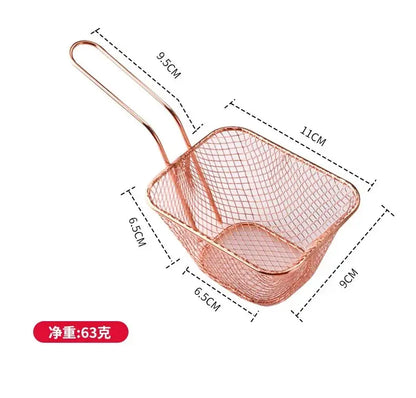 French Fries Basket Snack Bucket Chip Fried Chicken Storage Basket Food Frying Basket Oil Strainer Creative Tableware Container upscaleclicks