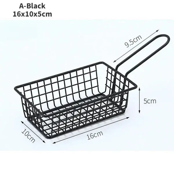 French Fries Basket Snack Bucket Chip Fried Chicken Storage Basket Food Frying Basket Oil Strainer Creative Tableware Container upscaleclicks