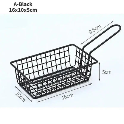 French Fries Basket Snack Bucket Chip Fried Chicken Storage Basket Food Frying Basket Oil Strainer Creative Tableware Container upscaleclicks
