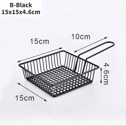 French Fries Basket Snack Bucket Chip Fried Chicken Storage Basket Food Frying Basket Oil Strainer Creative Tableware Container upscaleclicks