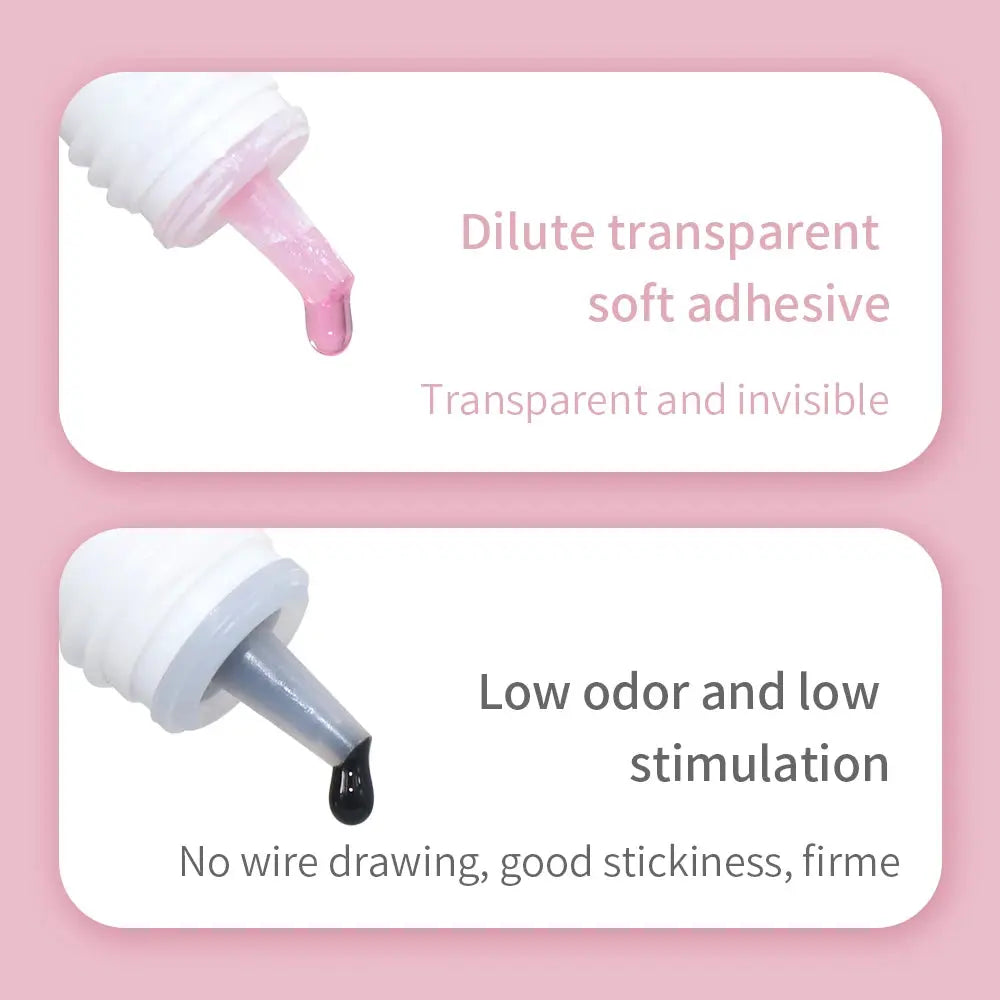 GLAMLASH 0.3-2 Sec Dry Eyelash Extension Glue Individual False Lashes Black Adhesive Kit for Professional Use upscaleclicks