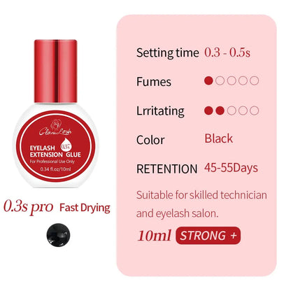 GLAMLASH 0.3-2 Sec Dry Eyelash Extension Glue Individual False Lashes Black Adhesive Kit for Professional Use upscaleclicks
