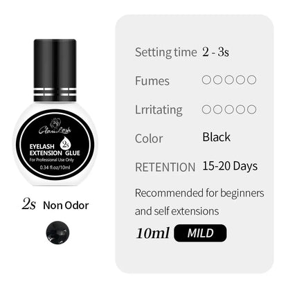 GLAMLASH 0.3-2 Sec Dry Eyelash Extension Glue Individual False Lashes Black Adhesive Kit for Professional Use upscaleclicks