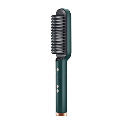 Hair Straightener Ceramic Hot Comb 2 in 1 Electric Straighten Hair Brush Negative Ion Fast Heating Styling Tool ﻿