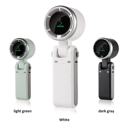 Hanging Neck Outdoor 180 Degree Folding Desktop Mini Electric Fan Hand-held Folding High-speed Powerful Turbo Fan 2025 upscaleclicks