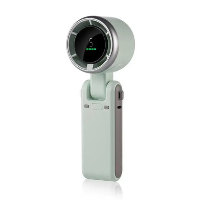 Hanging Neck Outdoor 180 Degree Folding Desktop Mini Electric Fan Hand-held Folding High-speed Powerful Turbo Fan 2025 upscaleclicks