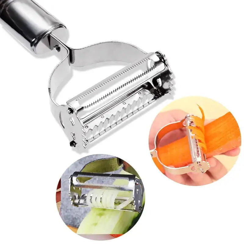 High Quality Stainless Steel Potato Cucumber Carrot Grater Julienne Peeler Vegetables Fruit Peeler Vegetable Slicer upscaleclicks