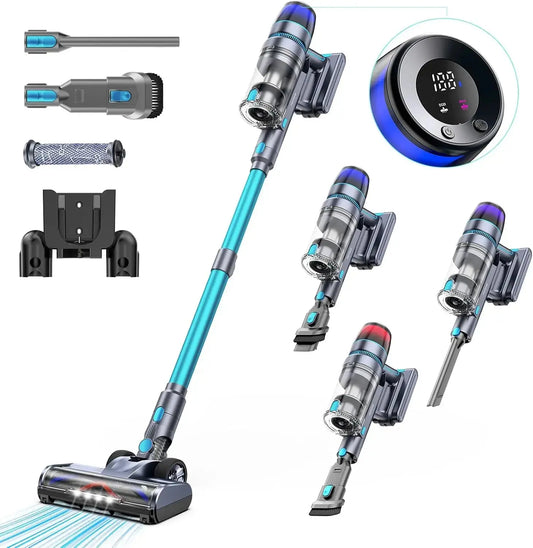 Homore  600W 56KPA Powerful Cordless Vacuum Cleaner Handheld with LED Color Light Smart  Suction Mode Self - Standing Function upscaleclicks