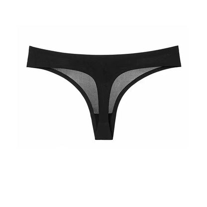 Ice Silk Leopard Women Panties Sexy G String Thong Seamless Underwear T Back Candy Color Girls Briefs Underpants Plus Size M-XXL upscaleclicks