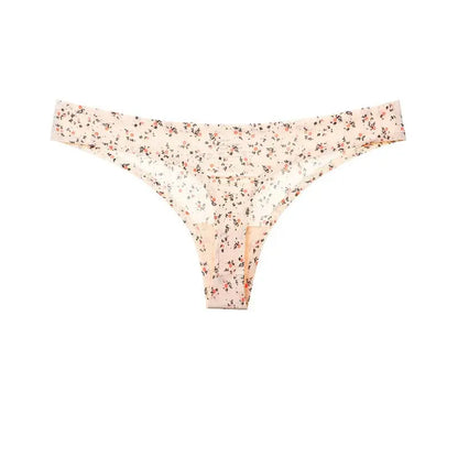 Ice Silk Leopard Women Panties Sexy G String Thong Seamless Underwear T Back Candy Color Girls Briefs Underpants Plus Size M-XXL upscaleclicks