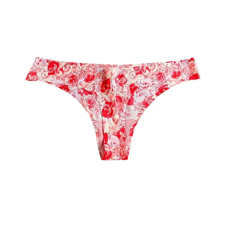 Ice Silk Leopard Women Panties Sexy G String Thong Seamless Underwear T Back Candy Color Girls Briefs Underpants Plus Size M-XXL upscaleclicks