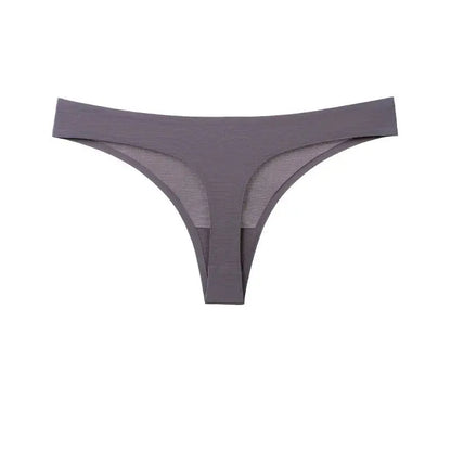 Ice Silk Leopard Women Panties Sexy G String Thong Seamless Underwear T Back Candy Color Girls Briefs Underpants Plus Size M-XXL upscaleclicks