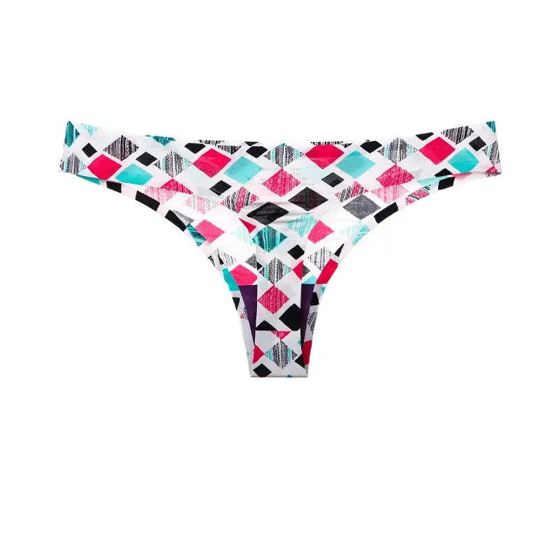 Ice Silk Leopard Women Panties Sexy G String Thong Seamless Underwear T Back Candy Color Girls Briefs Underpants Plus Size M-XXL upscaleclicks