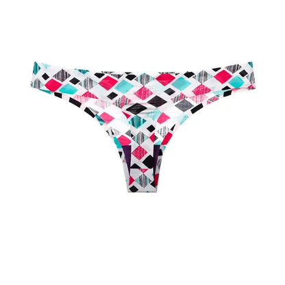 Ice Silk Leopard Women Panties Sexy G String Thong Seamless Underwear T Back Candy Color Girls Briefs Underpants Plus Size M-XXL upscaleclicks