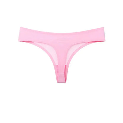 Ice Silk Leopard Women Panties Sexy G String Thong Seamless Underwear T Back Candy Color Girls Briefs Underpants Plus Size M-XXL upscaleclicks