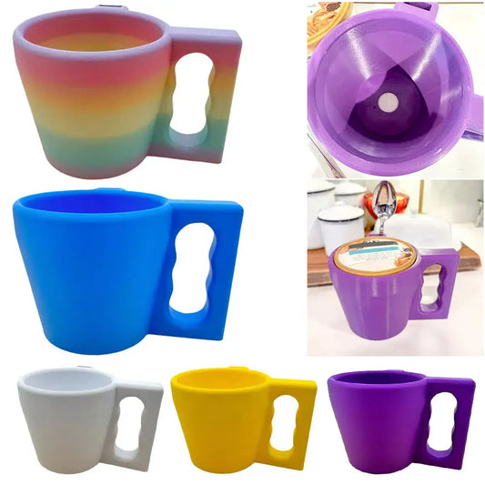 Insulated Cup Holder Reusable Ice Cream Sleeve Plastic with Handle Spoon Holder for Ice Cream Yogurt Frozen Desserts upscaleclicks