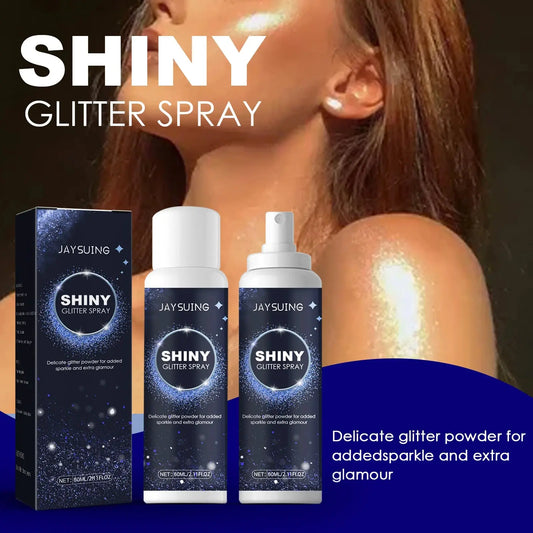 Jaysuing Shiny Glitter Spray Body Hair Clothes Highlighter Powder Waterproof Long Lasting Holographic Powder Makeup Product upscaleclicks