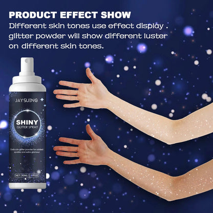 Jaysuing Shiny Glitter Spray Body Hair Clothes Highlighter Powder Waterproof Long Lasting Holographic Powder Makeup Product upscaleclicks